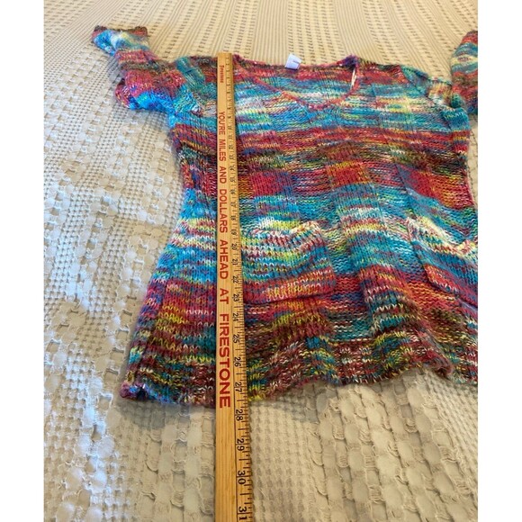 Bobbie Brooks Women’s Sweater  Size Medium Rainbow Colors Fuzzy Soft Knit - Picture 10 of 10